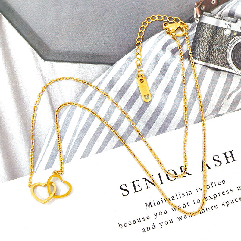 Heart-shaped Light Luxury Minority Design Female Clavicle Chain Necklaces