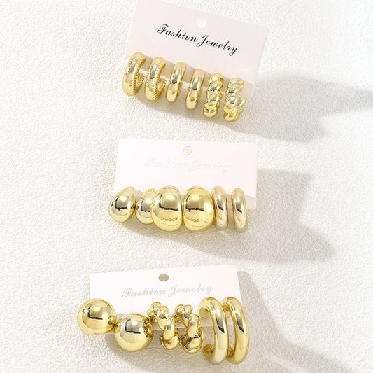 High-grade Golden Fabulous Personality Creative Complex Rings