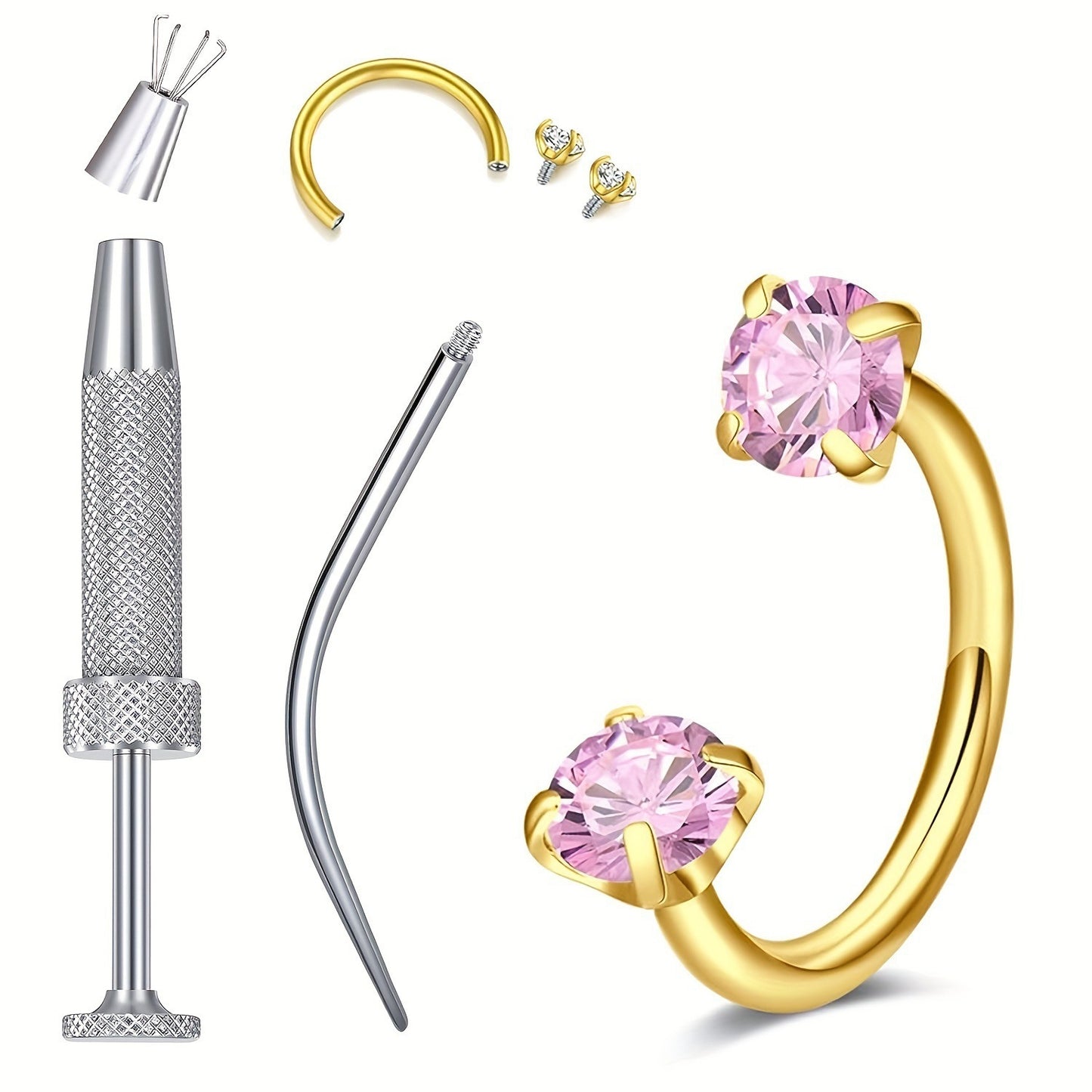 Earings Horseshoe Nose Rod Lip Eyebrow Rings
