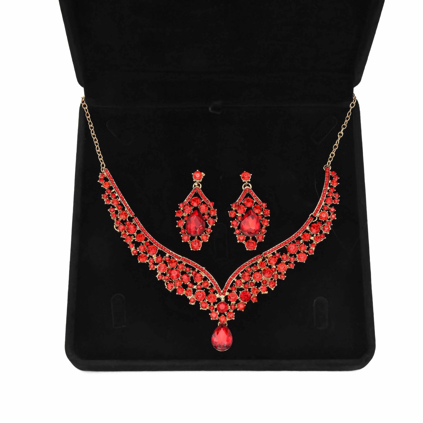 Bride Wedding Two-piece Exquisite Rhinestone Suite Necklaces