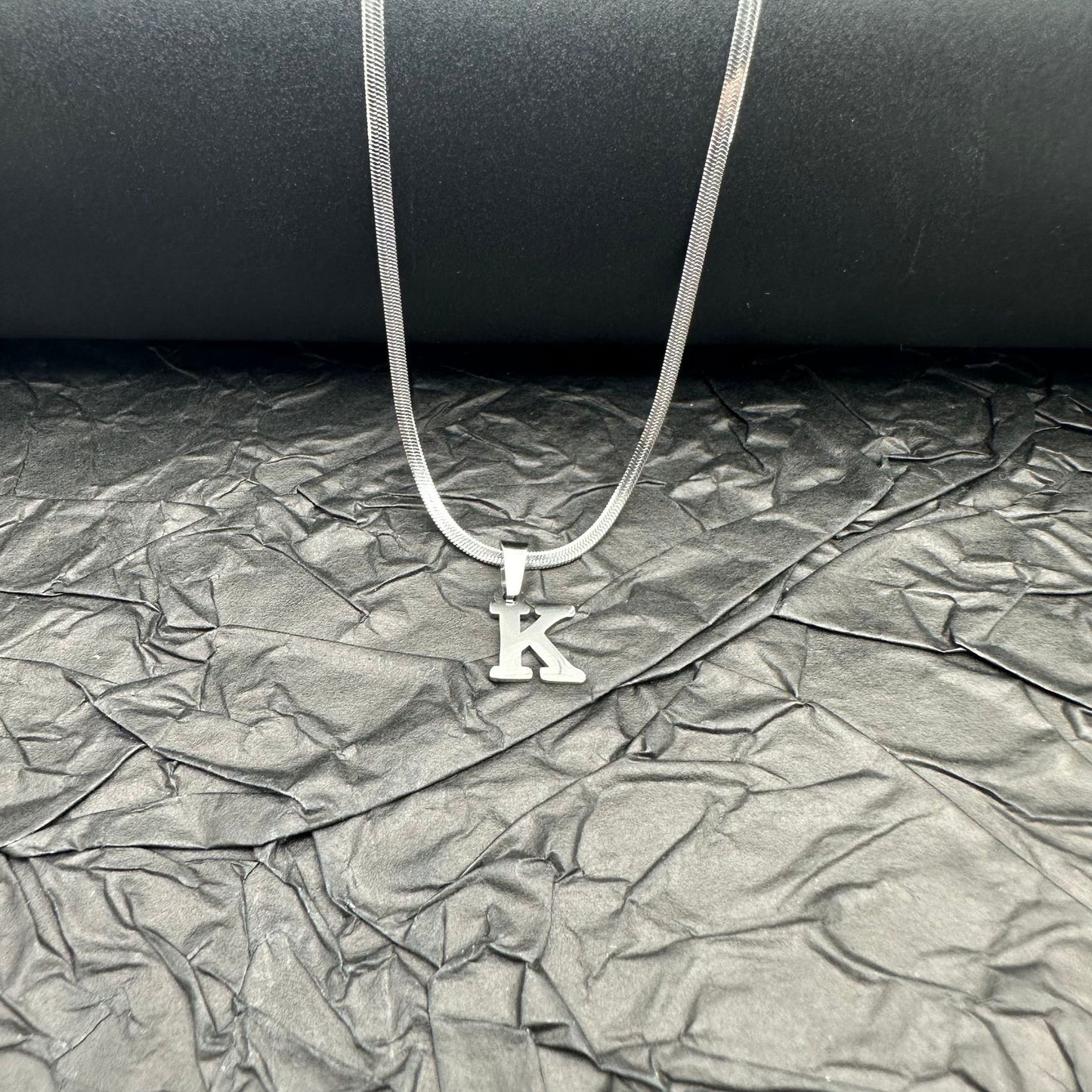 Letter Blade Chain Stainless Steel Material Necklaces