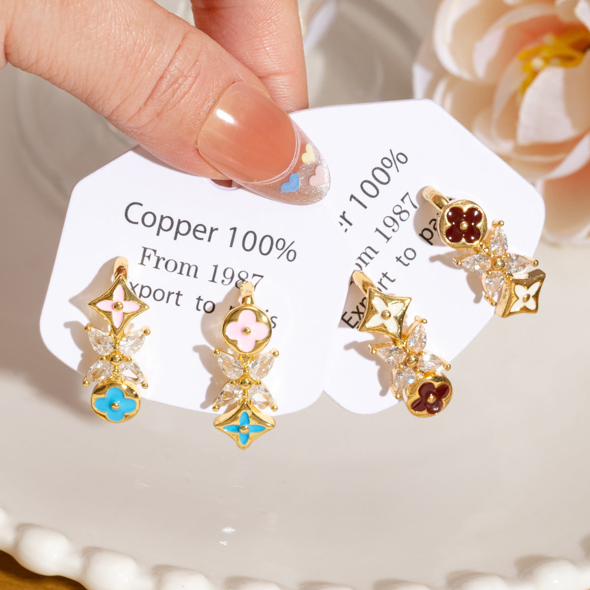 Women's Festive Classic Elegant Wild Fashion Temperament Drip Glazed Rings