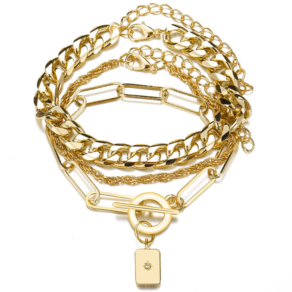Charming Twist Glossy Irregular Punk Suit Bracelets