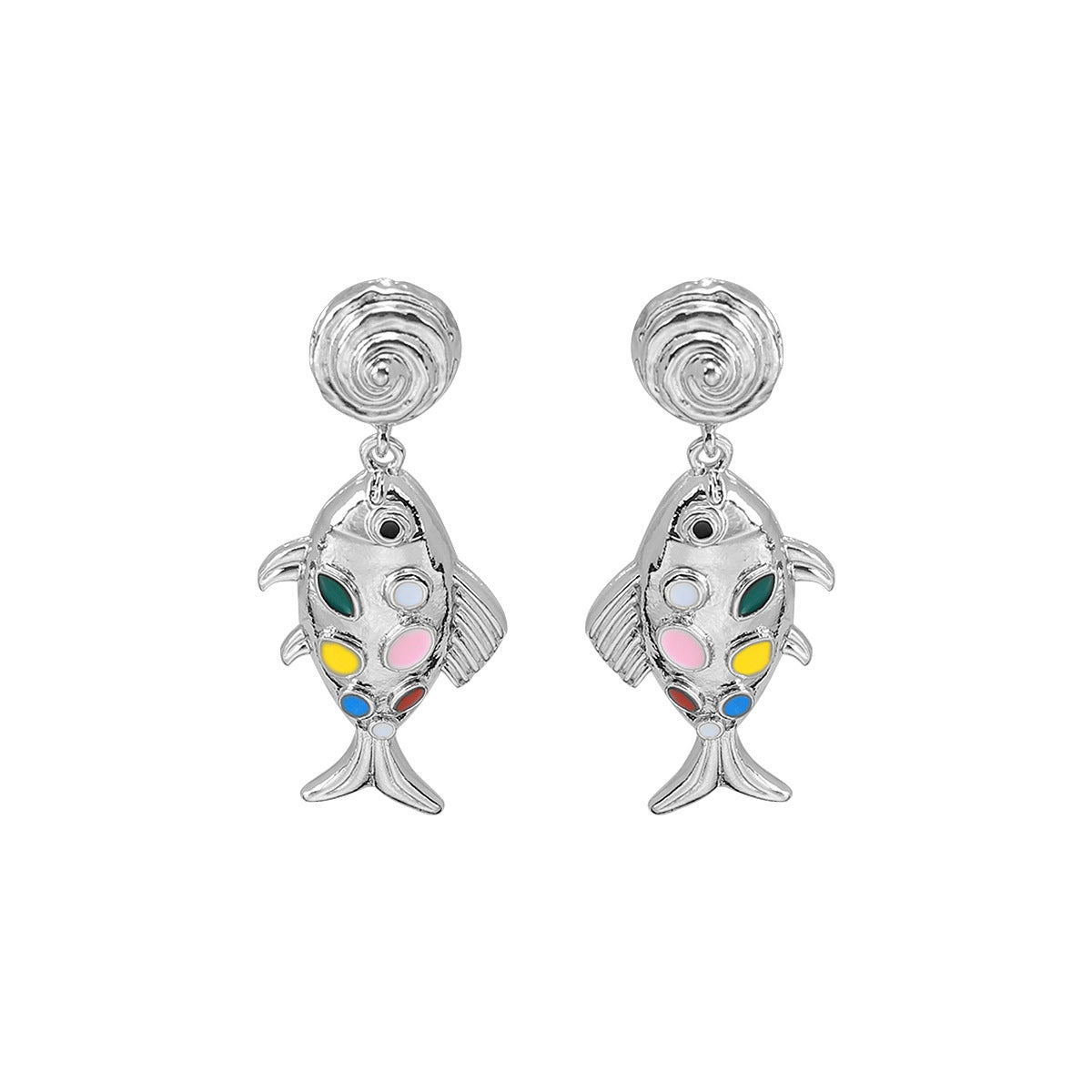 Conch Small Fish Personality Trend Ocean Earrings