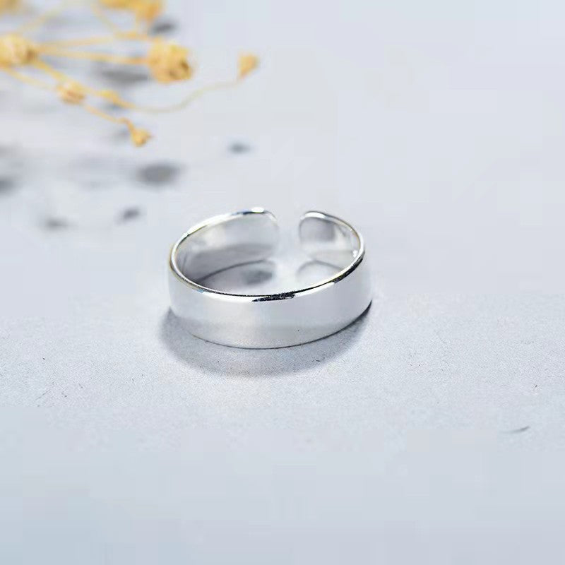 Korean Style Simple Graceful Glossy Fashion Creative Flat Unisex Rings