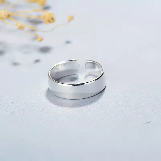 Korean Style Simple Graceful Glossy Fashion Creative Flat Unisex Rings