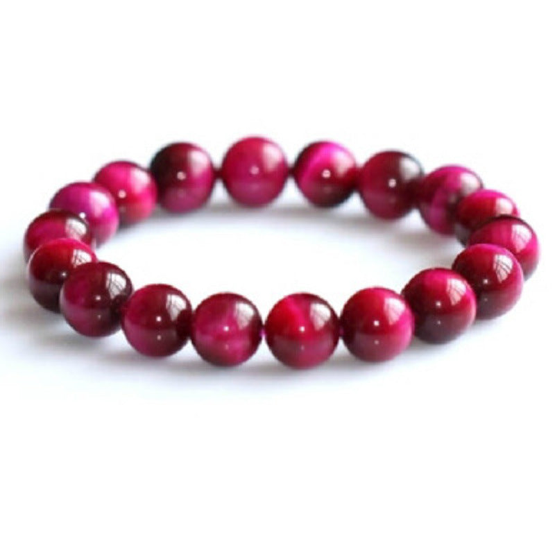 Natural Tigereye Purple Pink Crystal Fashion Obsidian Bracelets