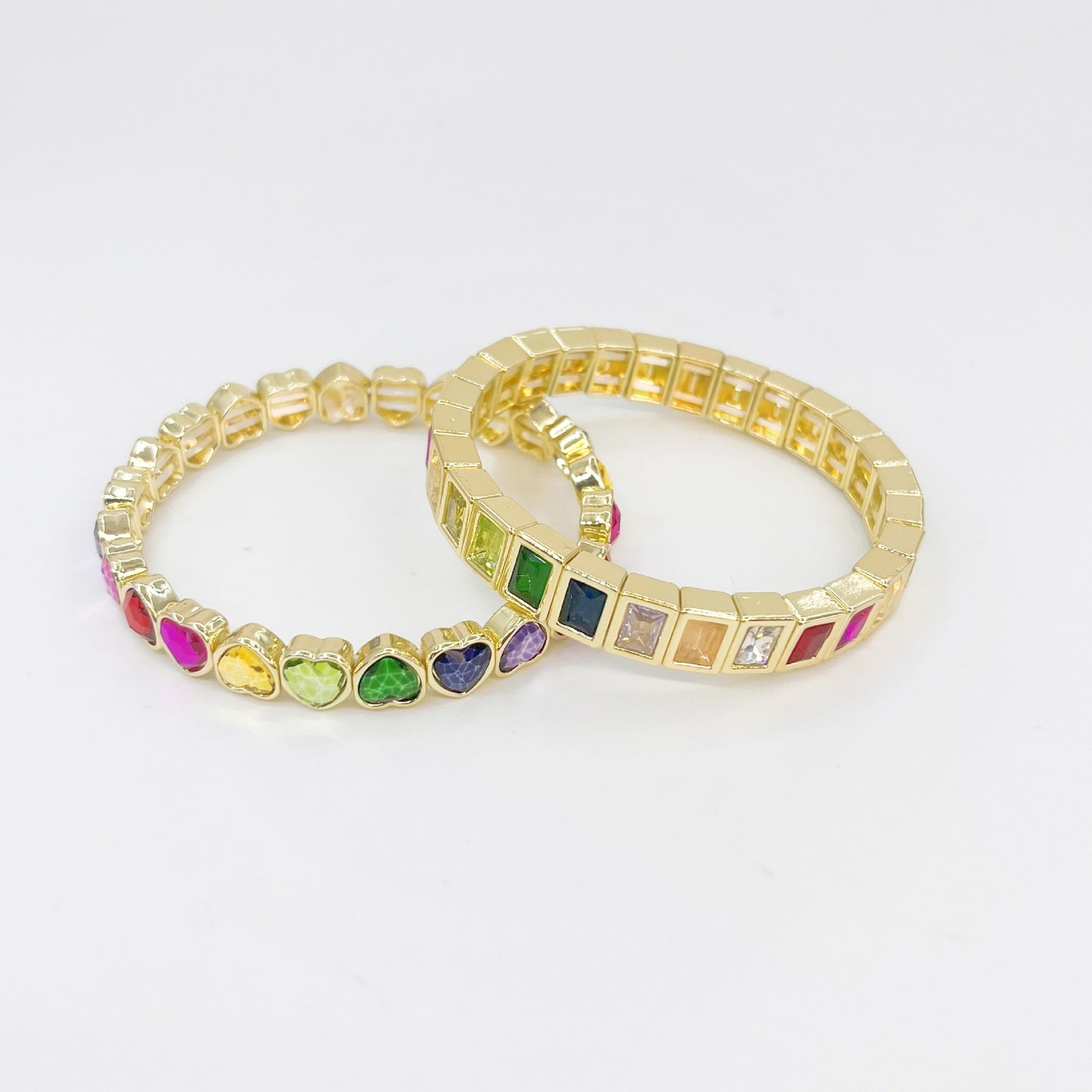 Color Fashion Geometry Pattern Square Heart Bracelets