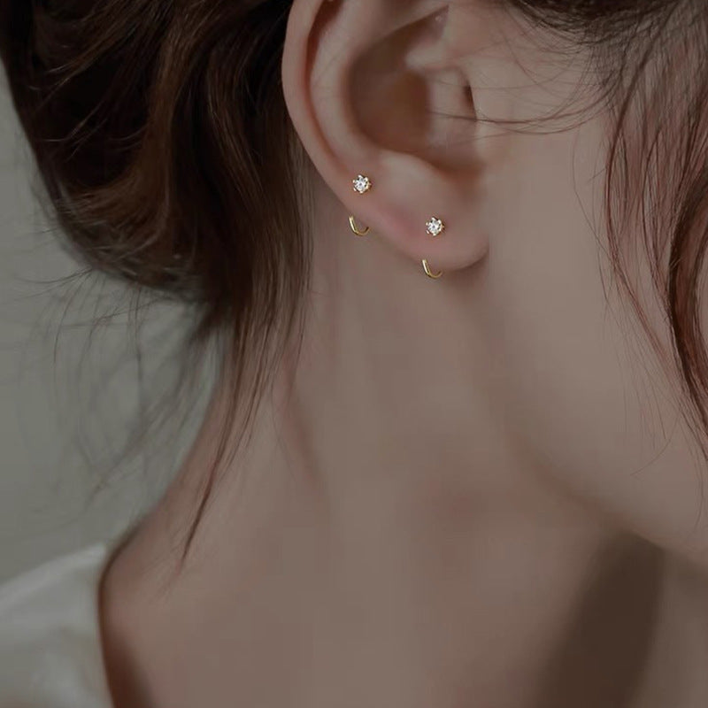 Ear Sleeping No Need To Take Off Fashionable Exquisite Stud Earrings