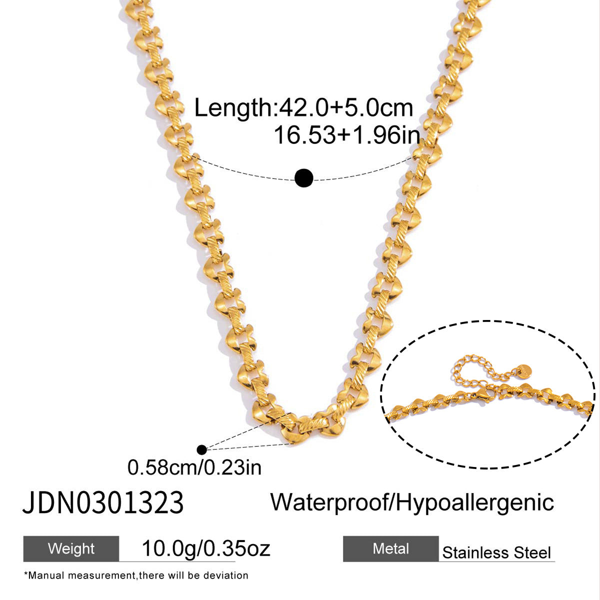 Steel Love Chain Light Luxury Minority Female Clavicle Stainless Necklace