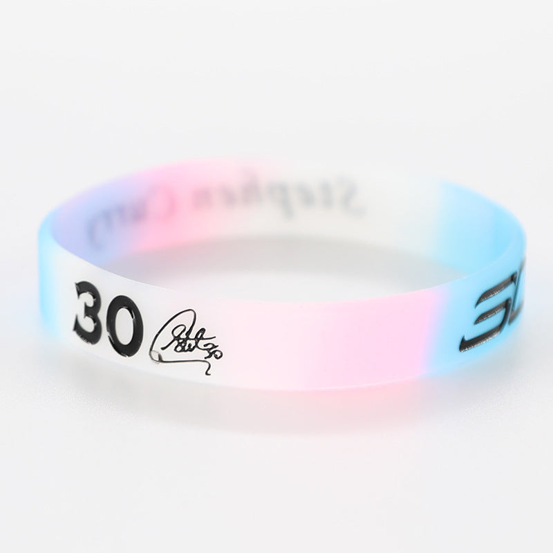 Star Concave Thickened Silicone Kobe James Basketball Bracelet