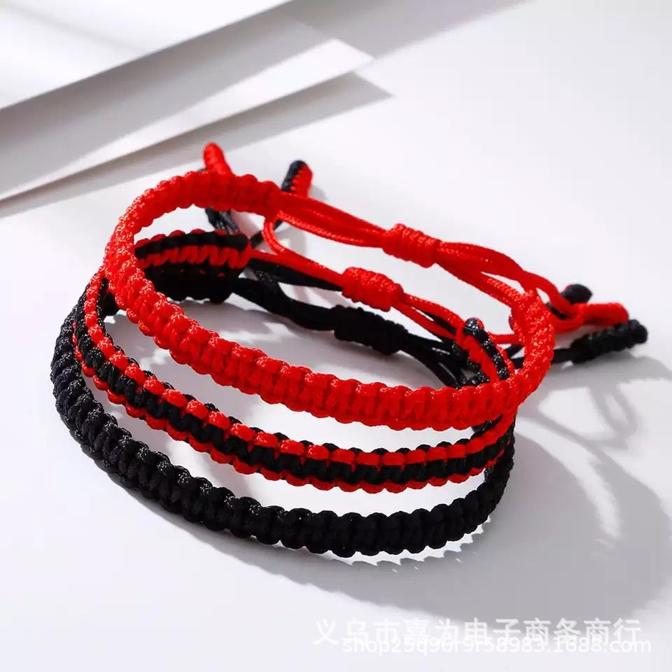 Handmade Woven Jin Gang Knot Flat Colorful Lucky Carrying Strap Bracelet