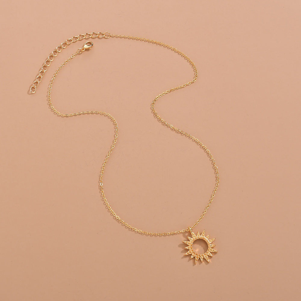 Women's Fashion Alloy For Vintage Sunflower Clavicle Necklaces