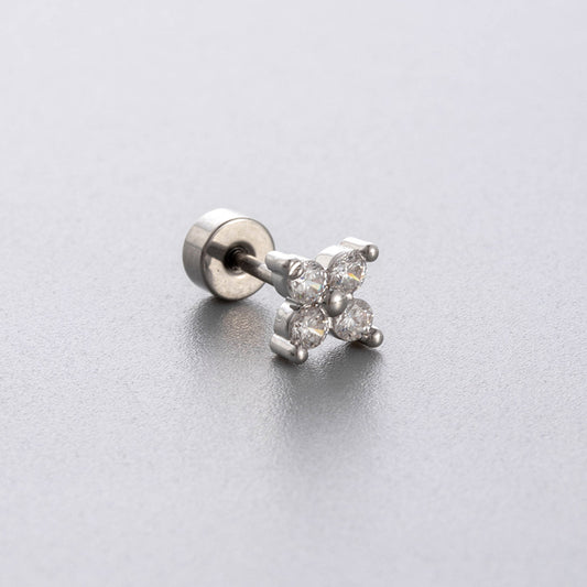 Henson Zircon Little Flower Ear Bone Earrings