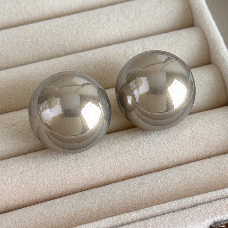 Ear Female Baroque Large Pearl Light Luxury High Sense Stud Earrings