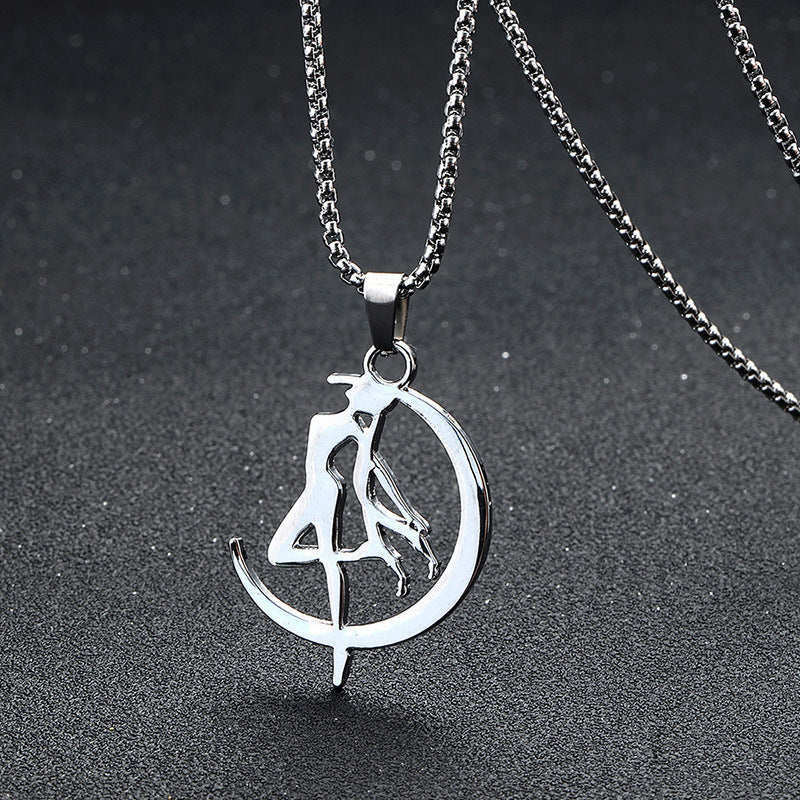 Men's Hop Trendy Cool Letter Korean Style Sweater Chain Necklace