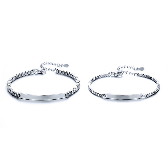 Women's & Men's And Long-distance Love Commemorative Gift Flat Bracelets