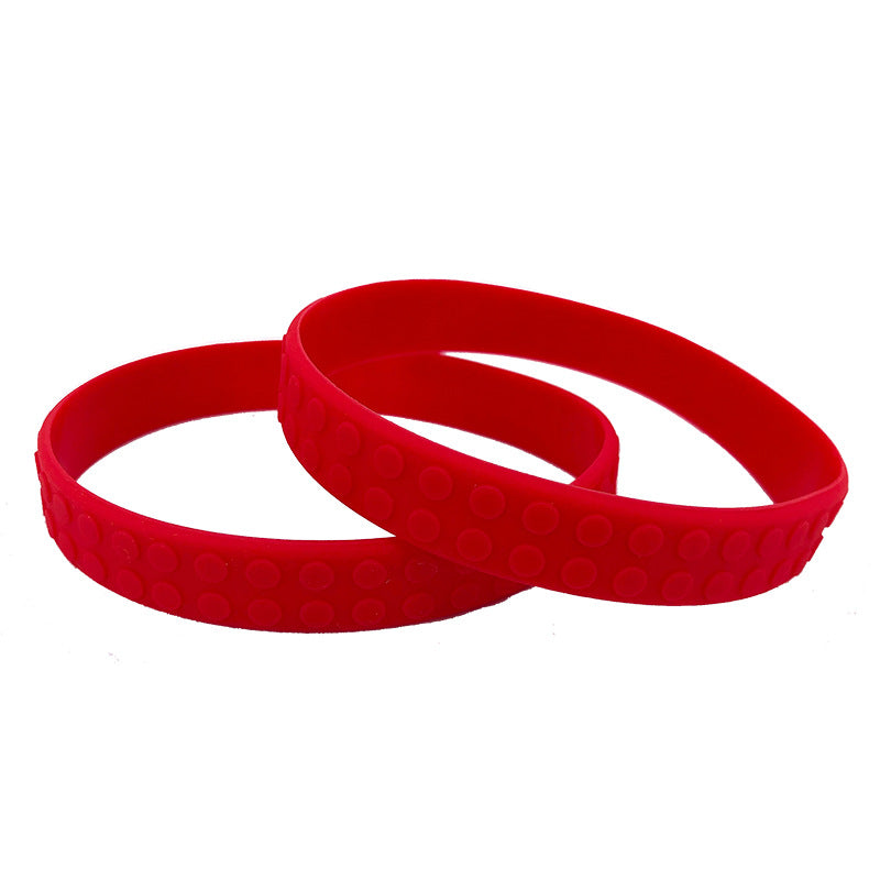 Children's Building Block Party Silicone Rubber Decorative Color Simple Gifts Bracelet
