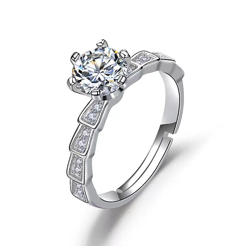 Moissanite Female Affordable Luxury Fashion Niche Rings