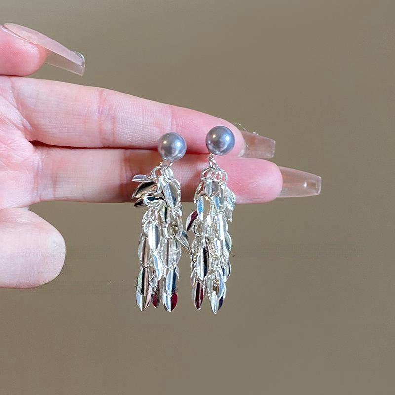 Women's Face For Design Tassel Long Graceful Earrings