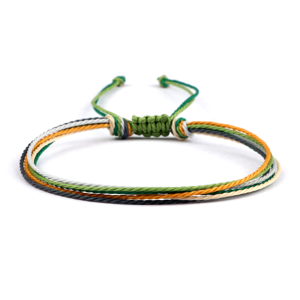 Coast Style Twin Creative Wax Line Hand Weaving Bracelet