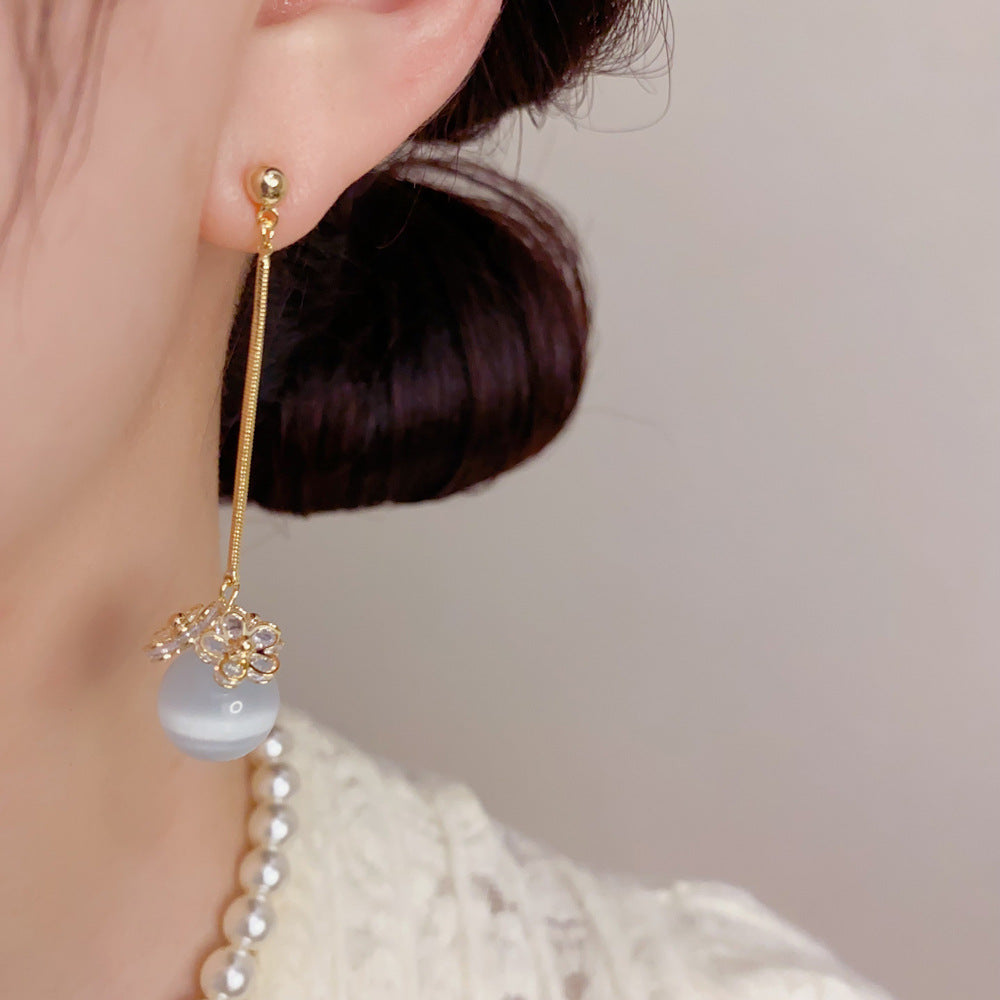 Affordable Luxury Fashion Opal Long Female Simple Temperamental Design Sense Rings