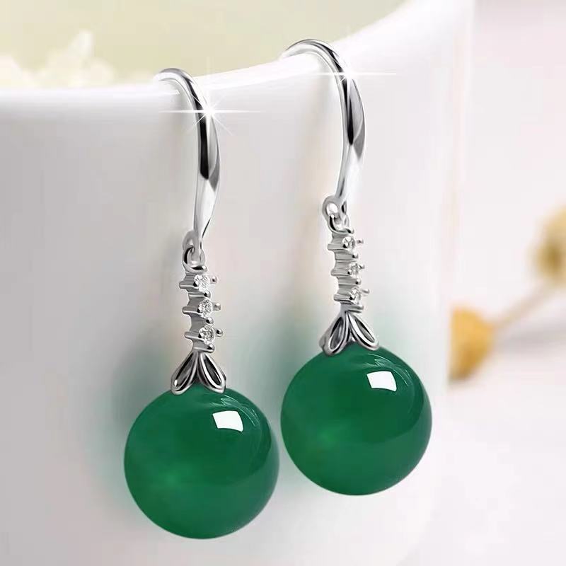 White Gold Plated Long Fashion Simulation Earrings