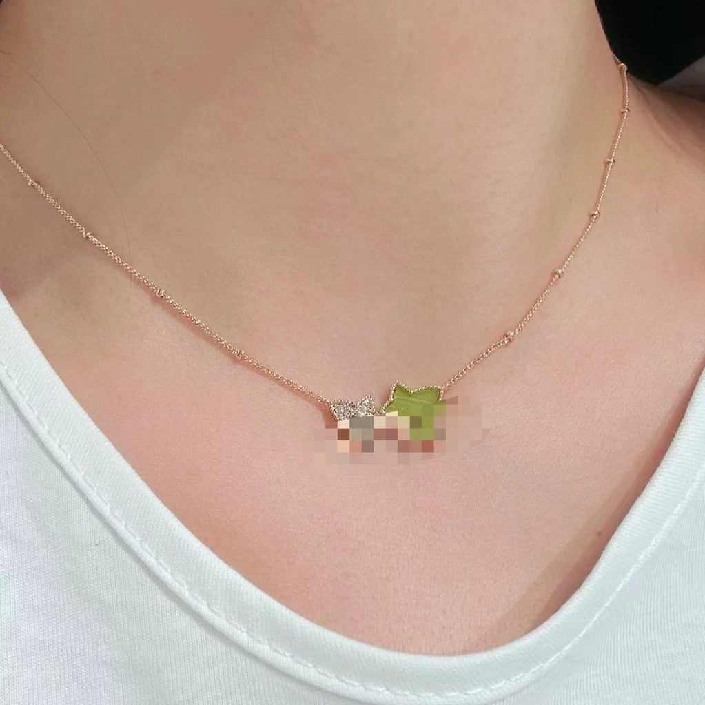 Champagne Double Star Female Tang Wei Necklace
