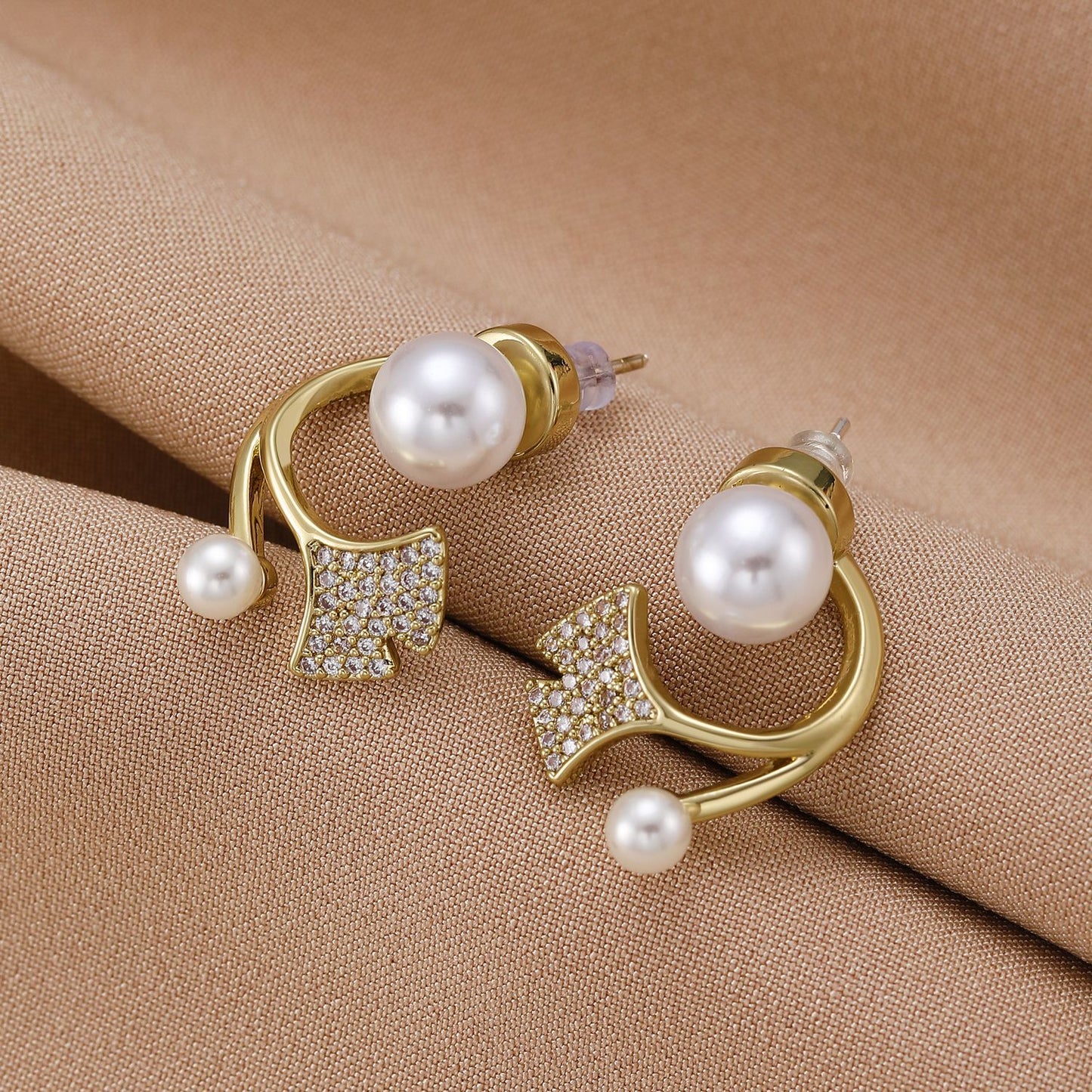 Women's Pearl For French Entry Lux Butterfly Earrings