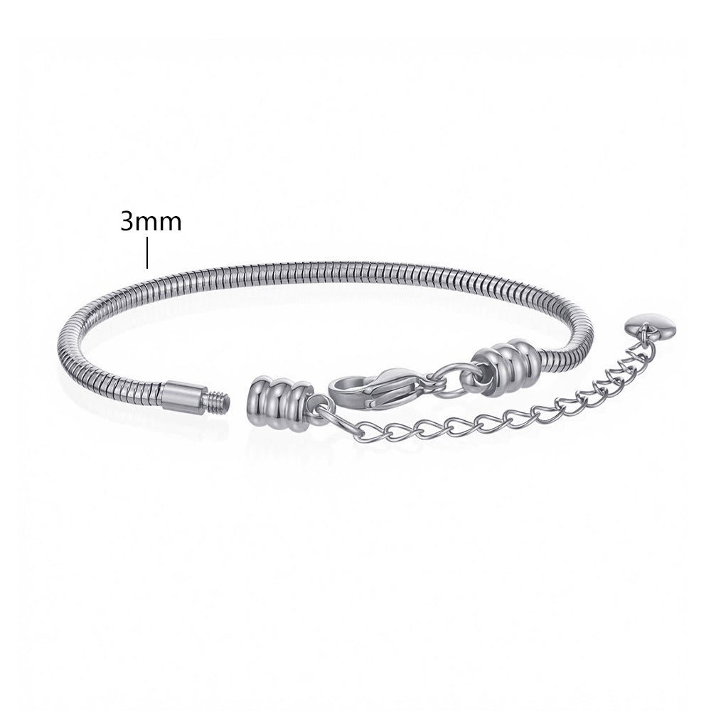 Snake Bones Chain Universal Wear Vacuum Furnace Plating Real Bracelets