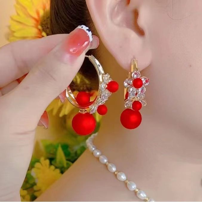 Zircon Flower Large Pearl Multiple Ways Rings