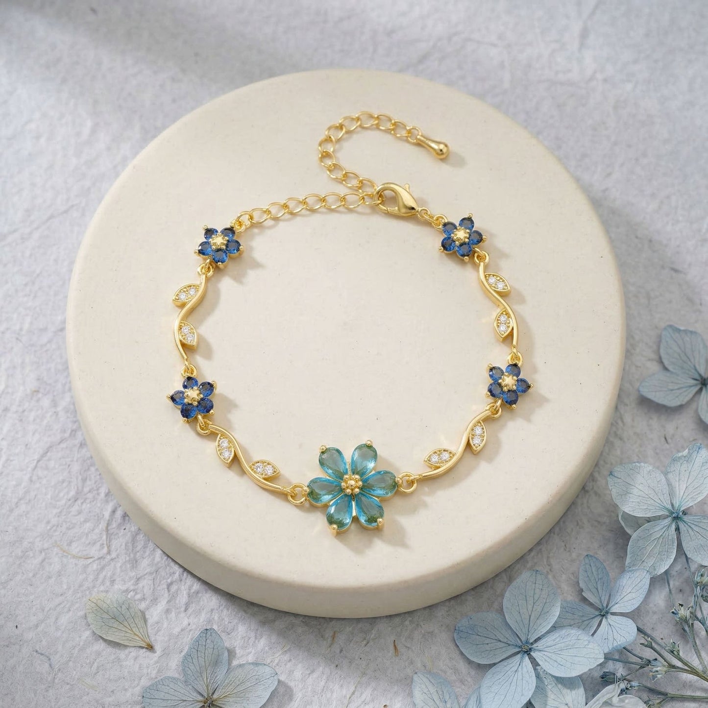 Style Flower Bow Tie Small Fresh Copper Inlaid Zircon High Bracelet