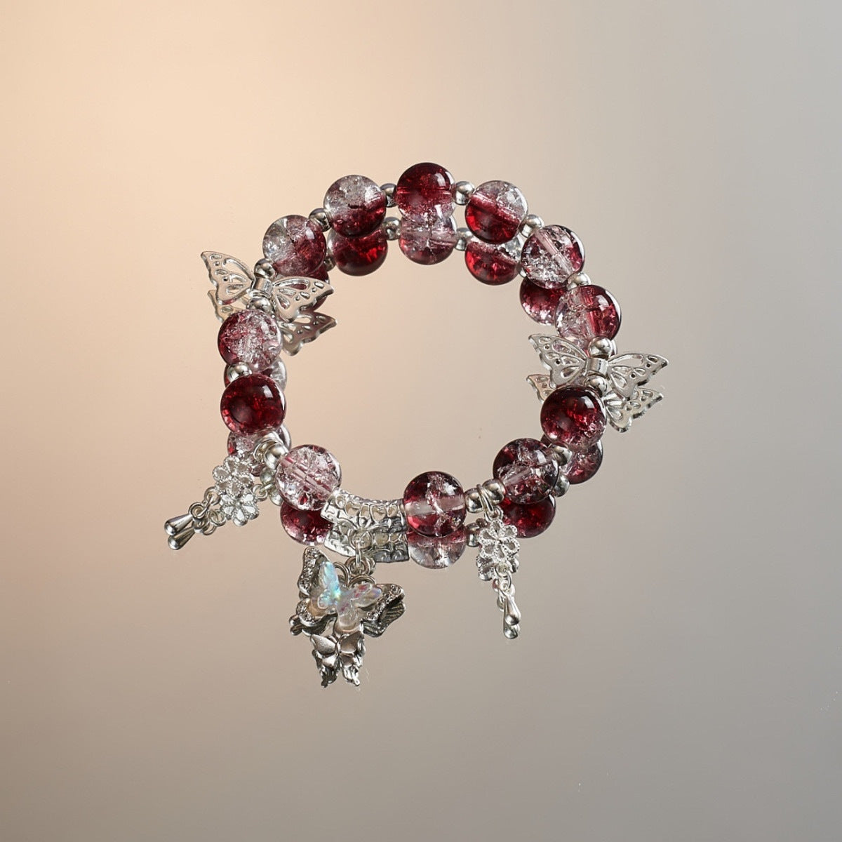 Moon Ice Burst Beads Beaded Design Bracelet