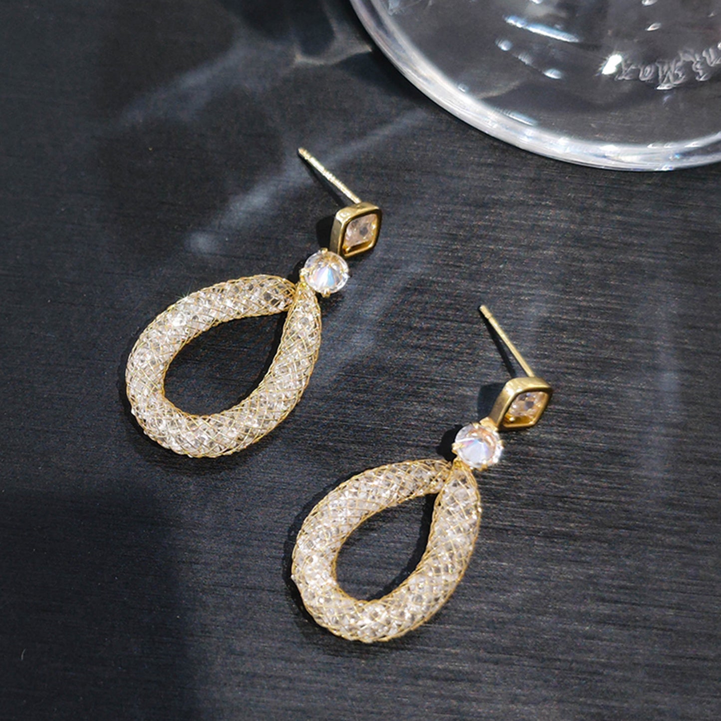 Women's Exaggerating Tassel Elegant Long Geometric Circle Sier Needle Rings