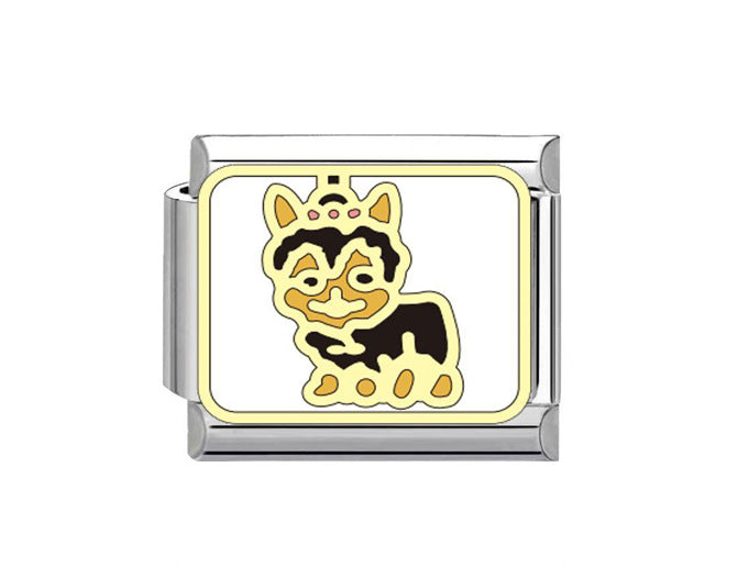 Hot Stainless Steel Italian Module Puppy Pattern Free Bracelet