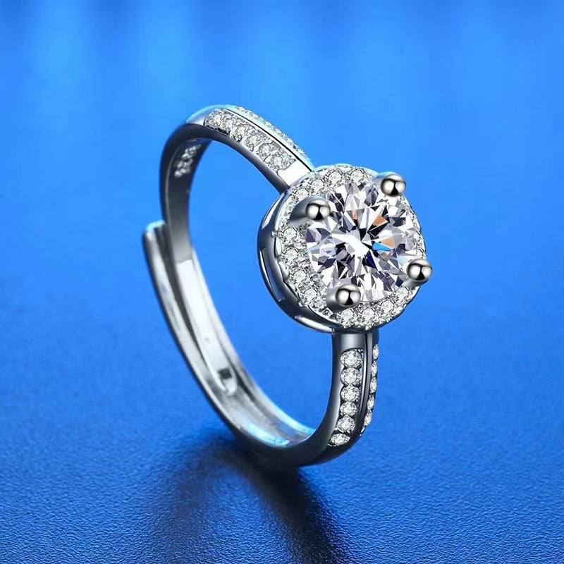 Moissanite Female Affordable Luxury Fashion Niche Rings