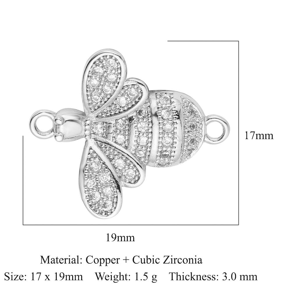 Copper Zircon Ornament Accessories Love Crown Pendants