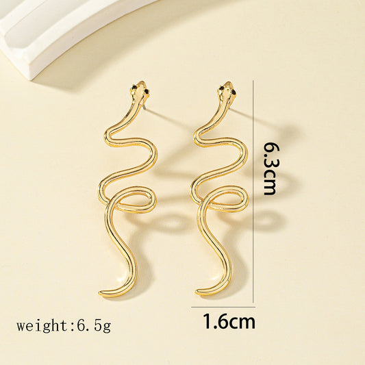 Snake Ear Female Personalized Simple Style Earrings