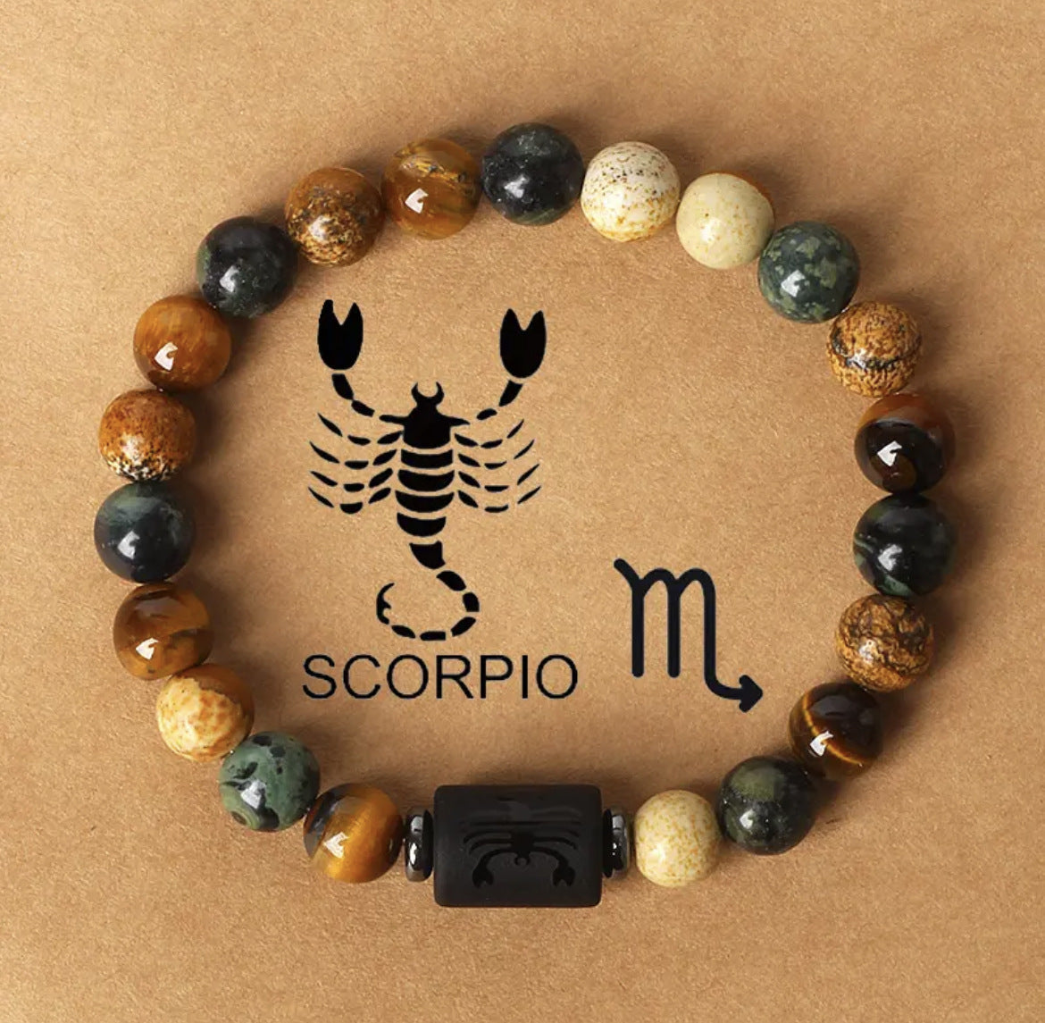 Planets Twee Constellations Natural Stone Blue Black Bracelet