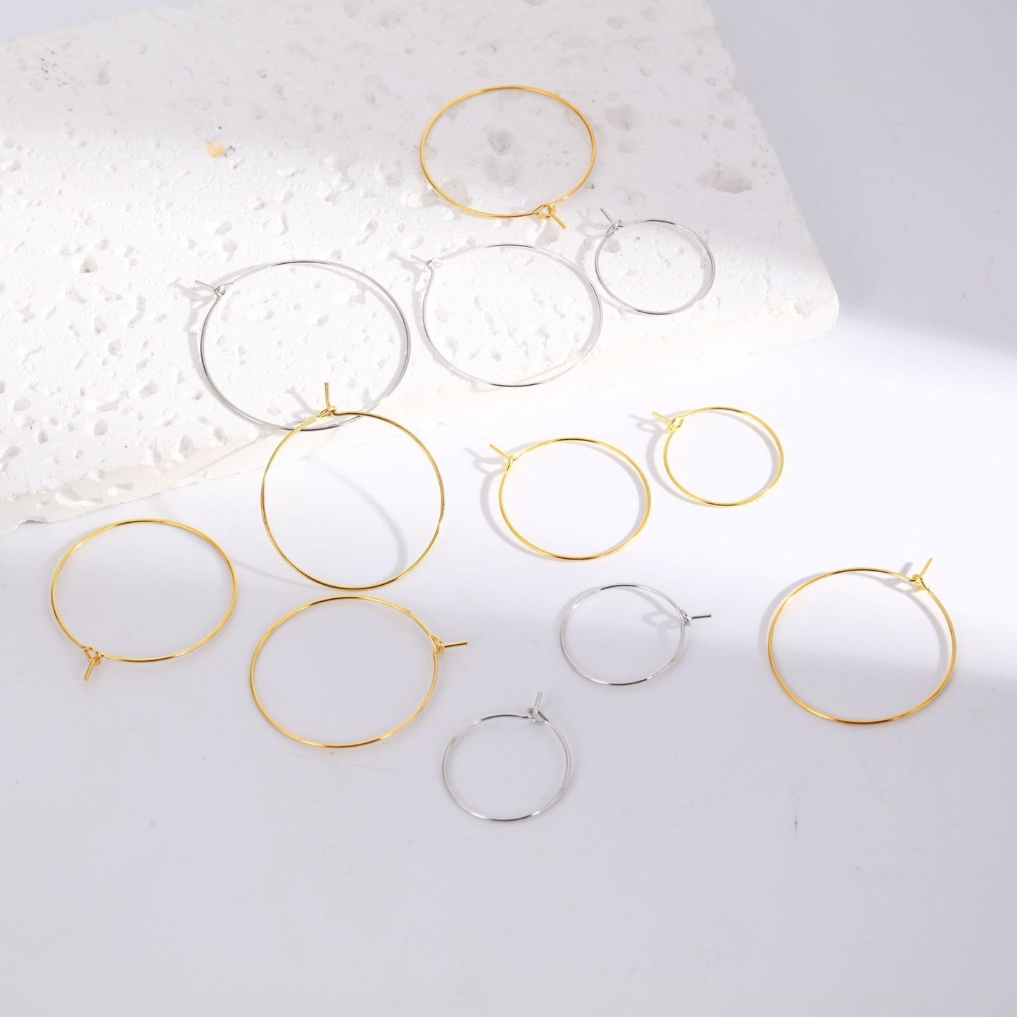 Beautiful Minority Round Beaded Steel Traveller Stud Earrings