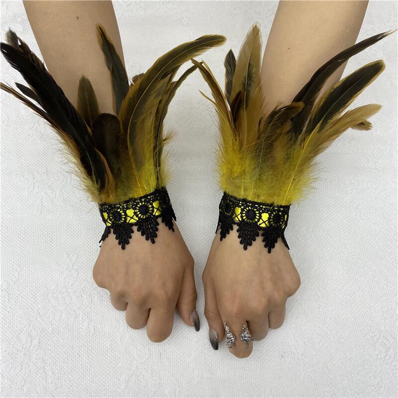 Feather Halloween Performance Ball Lace Wristband Bracelets