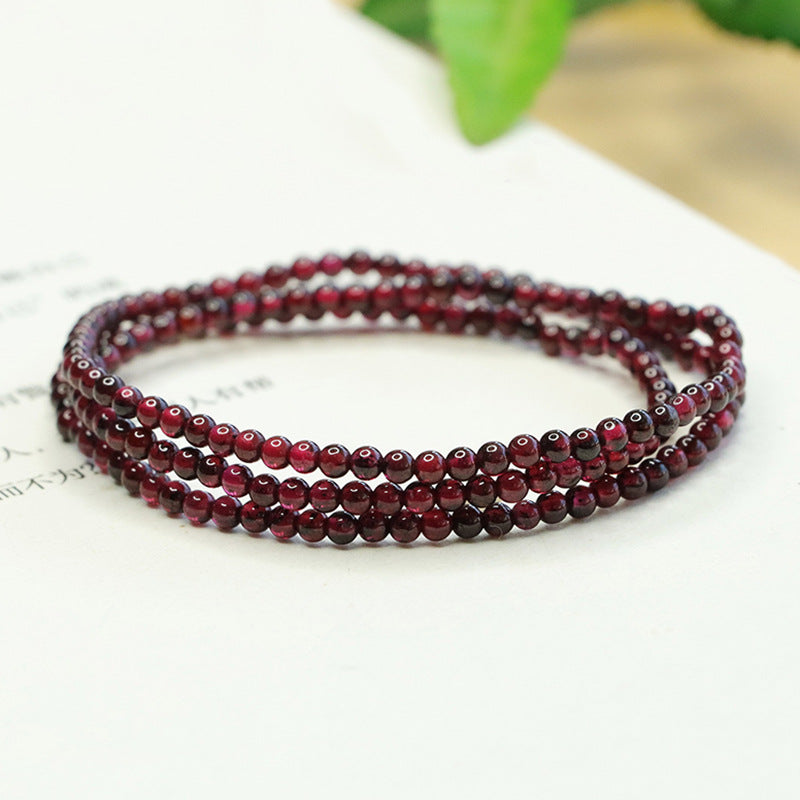 Women's Garnet Wine Red Crystal Gift Bracelet