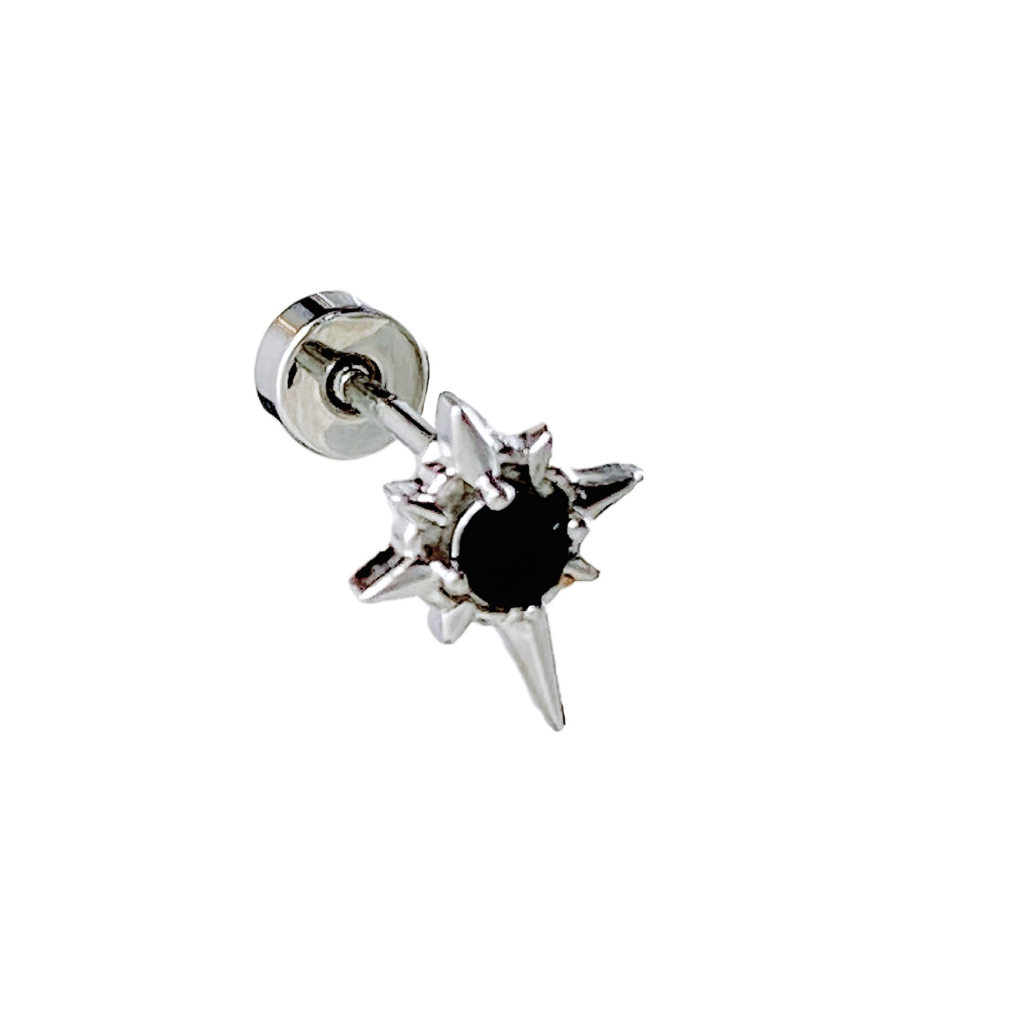 Unisex Style Personalized Hip Hop Pattern Single Ear Bone Screw Stud Earrings