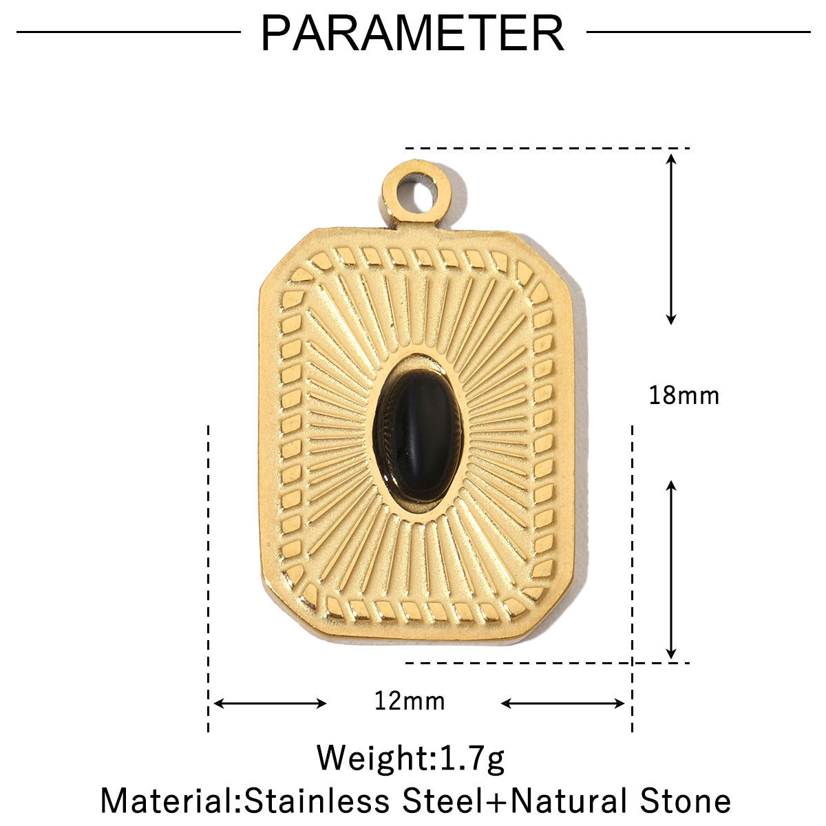 Natural Stone French Style Retro Titanium Pendants