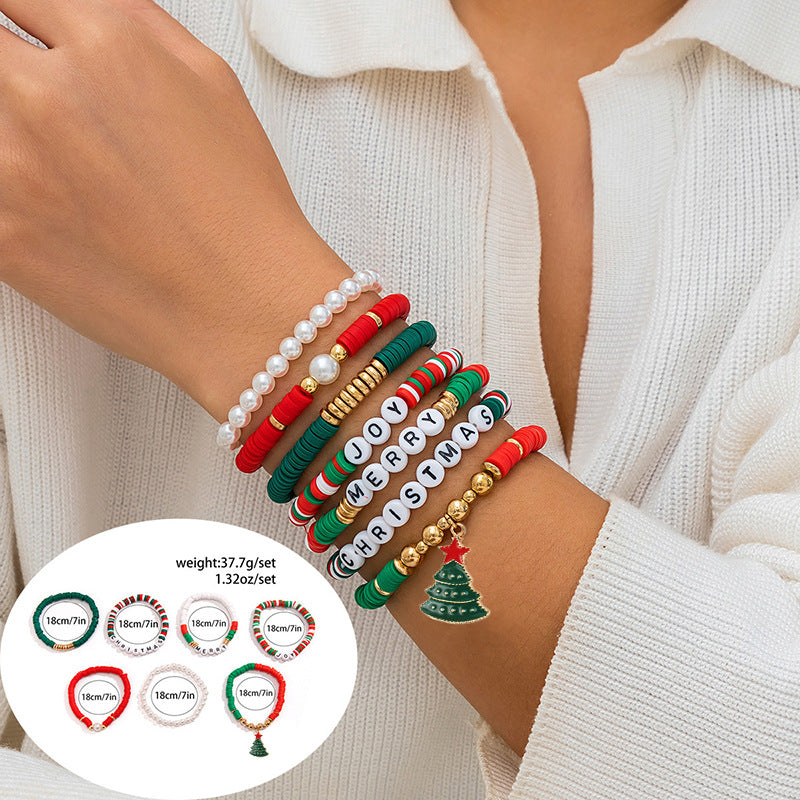 Women's Holiday Gift Santa Claus Suits Snowman Bracelet