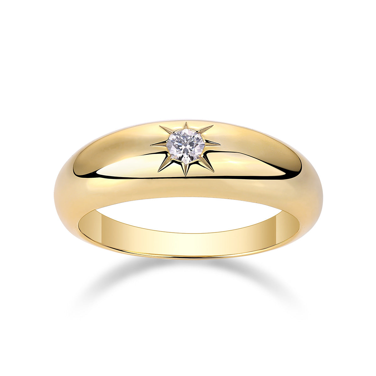 Style Sier Gold Plated Female Moissanite Rings
