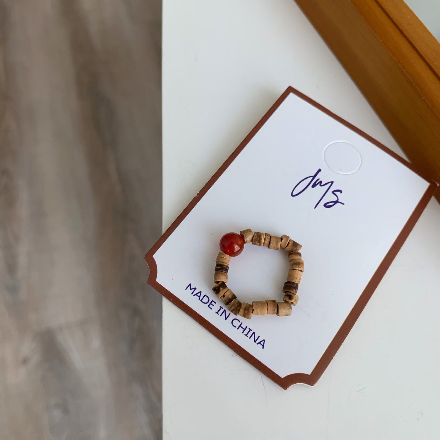 Women's Retro Simple Handmade Beaded Natural Stone Rings