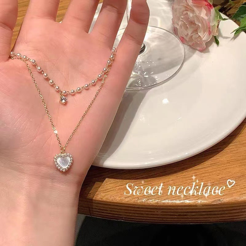 Women's Pearl Heart For Design Simple Fashion Necklaces