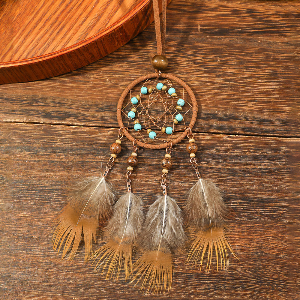 Sweater Chain Hand-woven Feather Scenic Spot Necklaces