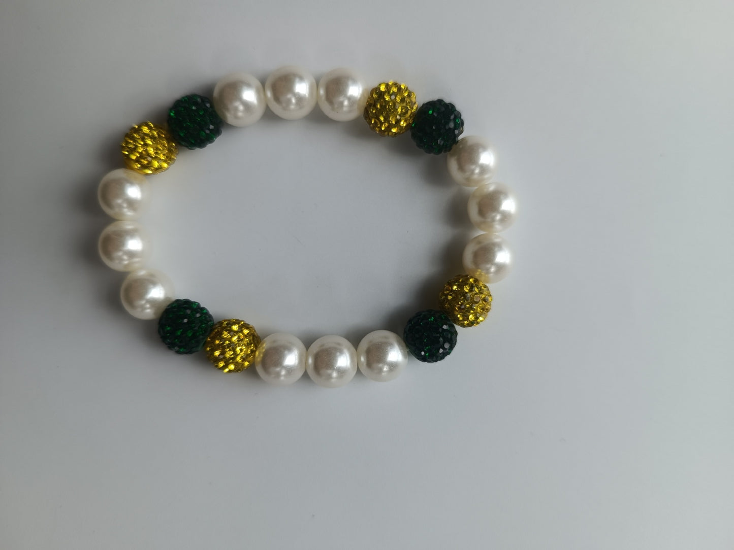 Polymer Clay Rhinestone Ball Filament Hip Bracelet